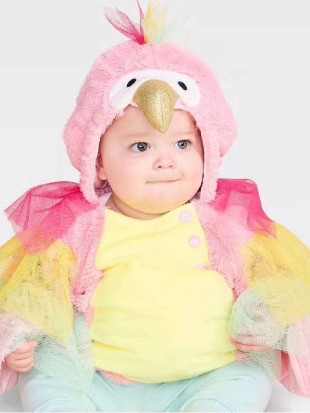 Target Pink and Yellow Flamingo Plush Baby Costume